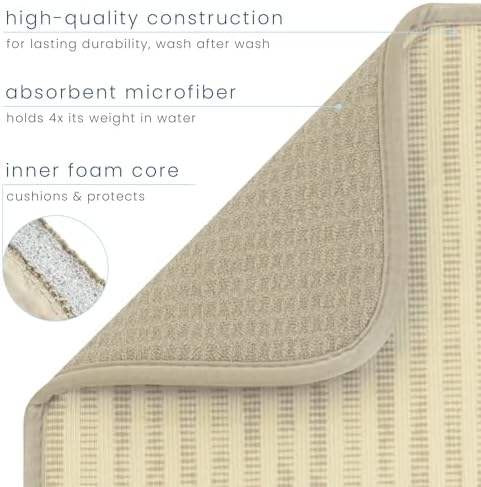 S&T INC. Dish Drying Mat, Distressed Lines - Image 3