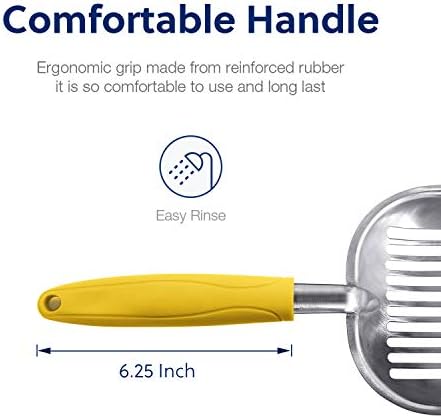WePet Cat Litter Scoop, Aluminum Alloy Sifter, Kitty Metal Scooper, Deep Shovel - Image 2