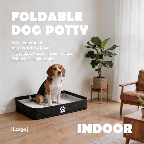 MEEXPAWS Dog Pee Pad Holder, Foldable Puppy Litter Box Indoor Potty Tray - Image 2