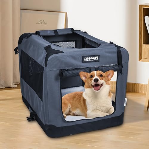 JESPET 3 Door Soft Dog Crates Kennel, Collapsible Travel Pet Carrier - Image 5
