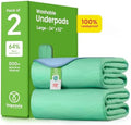 IMPROVIA® Washable Underpads, Heavy Absorbency Reusable Incontinence Pads by IMPROVIA