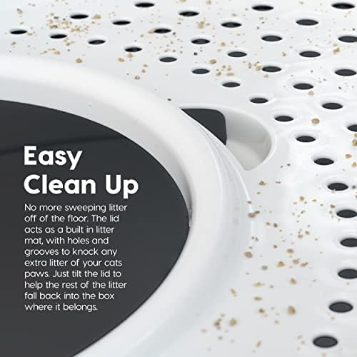 IRIS USA Top Entry Cat Litter Box, Hooded Privacy - Image 5