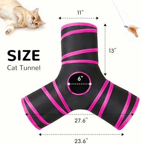 Tempcore Cat Tunnel, 3-Way Collapsible Toy - Image 5