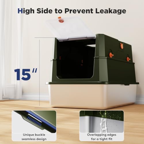 FURTIME Stainless Steel Litter Box - Image 4