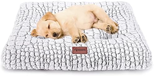 Dog Bed Crate Pad for Small Dogs 24"x18" White by ULIGOTA