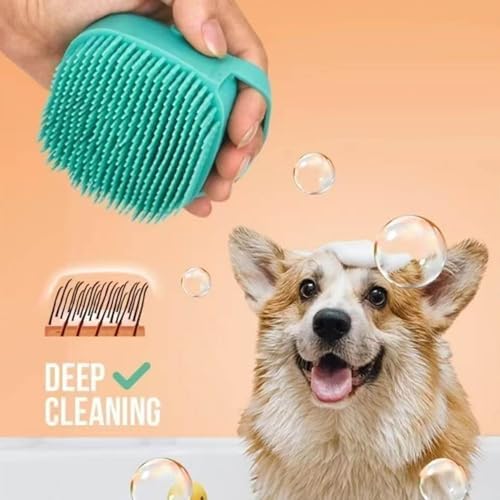 Pets Bath Brush | Scrubber for Bath | Dog Shampoo Brush | Dog Washing/Shower - Image 3