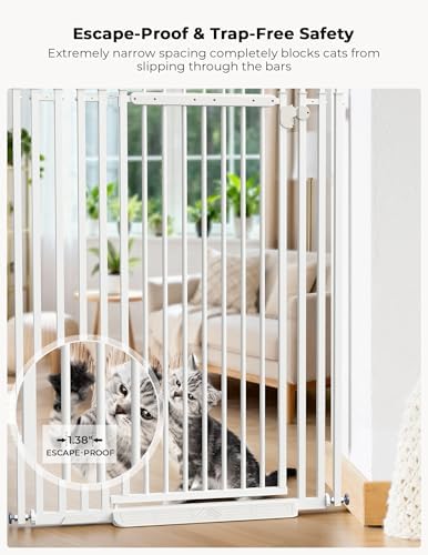 Extra Tall Cat Gate for Doorways, 47.2-86.6" High, Pet Gate - Image 4