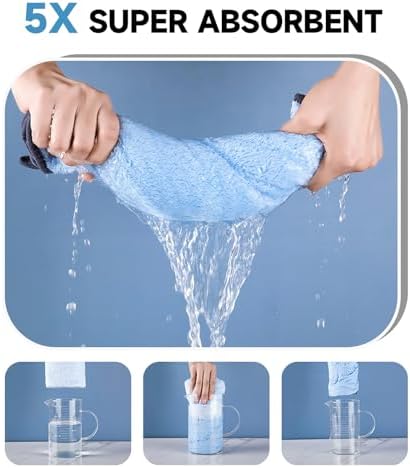 Dog Towels for Drying Dogs Small Medium Large, 2 Pack Dog Cat Drying Bath Towel - Image 5