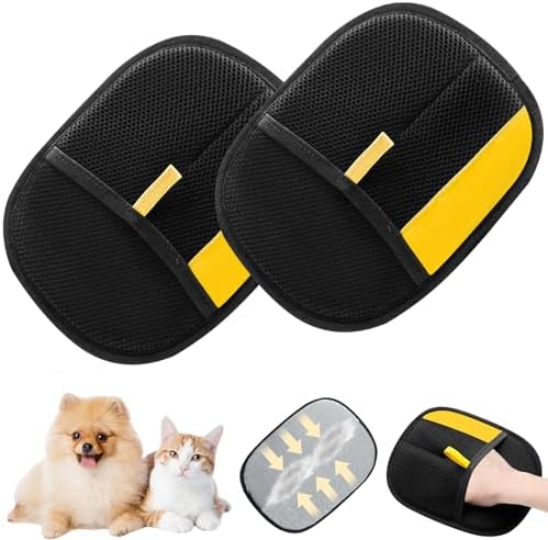 2pcs Pet Hair Removal Glove for Cats & Dogs, 2025 New Upgrade Efficient by HONGYUNDA