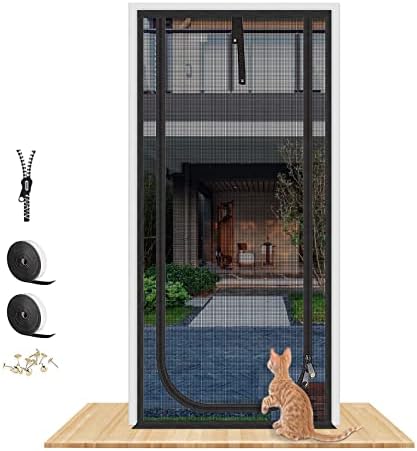 Upgraded Pet Screen Door, Fits Door Opening Size 34''x 83'', Thickened Cat by Unknown