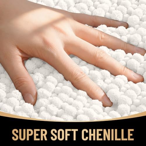 OLANLY Thick Chenille Large Bathroom Rugs 44x32, Absorbent Bath Mat - Image 2