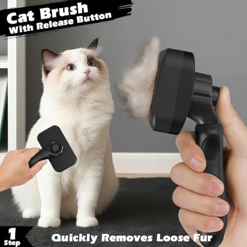 3PCS Cat Grooming Supplies, Cat Brush & Nail Clipper/Trimmer & Flea Comb - Image 3