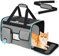 HUANLANG Large Cat Carrier Soft Sided Travel Pet Carrier Airline Approved by HUANLANG