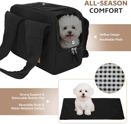 Dog Purse Carrier for Small Dogs and Cats, Soft-Sided Pet Tote Bag - Image 3