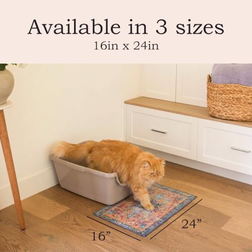 Lovewag Cat Litter Mat, Litter Box Mat, Mystic Fuchsia, 2 Pack - Image 2