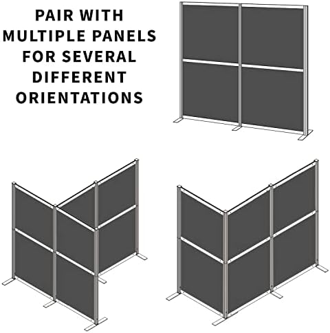 VIVO Dark Gray 66 inch High T Privacy Panel, PP-MWS63D-T - Image 5