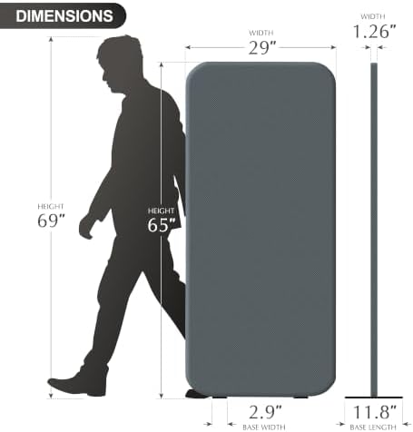 DECOLAB Standing Room Dividers, Portable Partition 29"x65" Twilight - Image 5