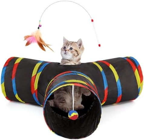 Tempcore Cat Tunnel, 3-Way Collapsible Toy by Tempcore