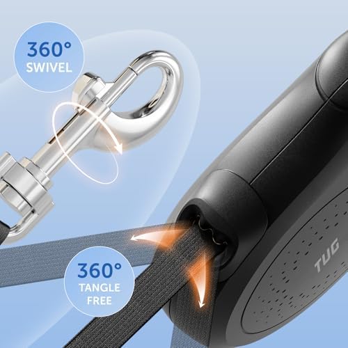 TUG Quest Retractable Dog Leash | 360° Tangle-Free | 16 ft Tape - Image 6