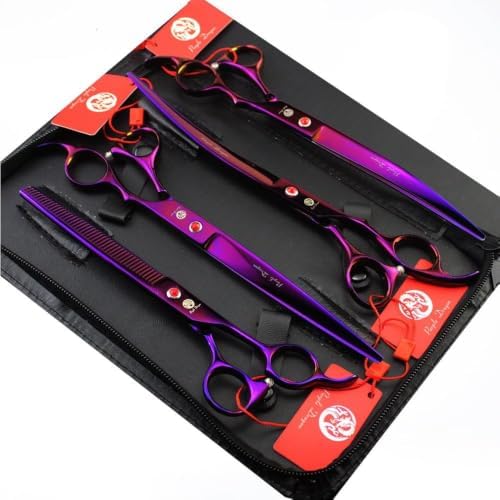 Purple Dragon 8.0 inch Professional Pet Grooming Scissors by PurpleDragon