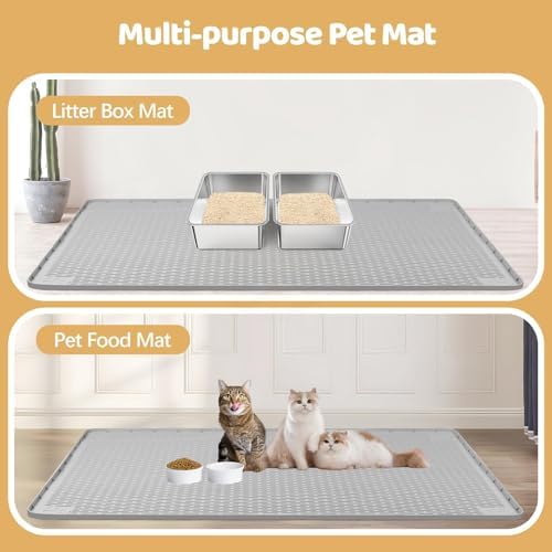 Kalolary Cat Litter Mats, Soft on Kittys Paws, Waterproof, Urine-Proof Kitty - Image 6