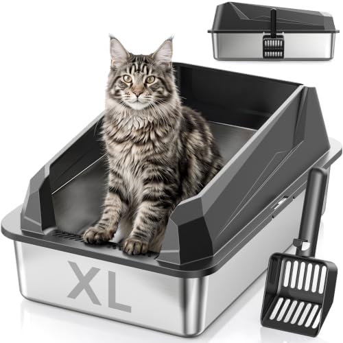 XL Cat Litter Box: High-Sided Anti-Urine Leakage by JINXUANTANG