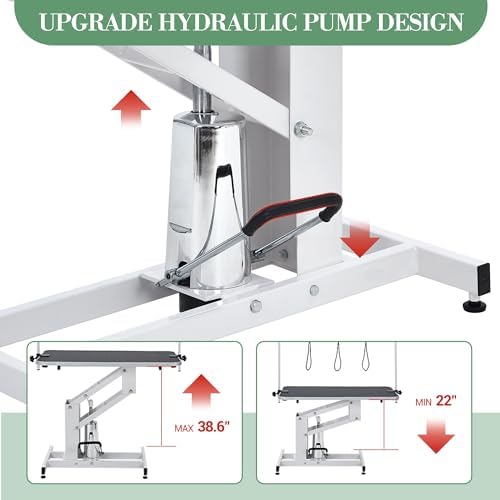 43.3-Inch Large Desktop Hydraulic Pet Grooming Table - Image 3