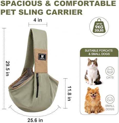 Dog Carrier Sling for Small Dogs & Cats, Puppy Sling Bag - Image 5