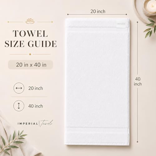 (Pack of 12 White Bath Towels Bulk 20x40 Inches - Image 5
