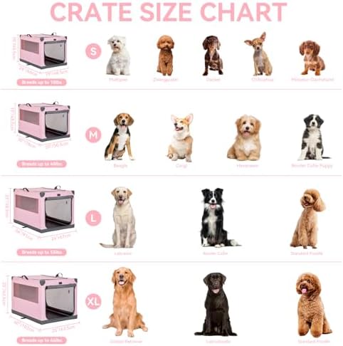 PETSFIT 26" Soft Portable Dog Crate – Patented Spiral Sturdy Frame, Collapsible - Image 2