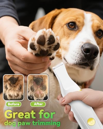 unibono Dog Grooming Kit with Paw Trimmer, All-in-One Low Noise Electric - Image 5