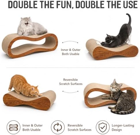 2 in 1 Cat Scratch Pads, Large Scratcher Board - Image 2