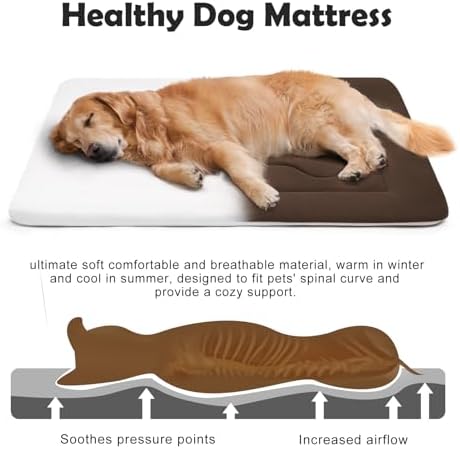 Large Dog Bed Soft Dog Crate Pad Mat, 42 in Non-Slip Bottom Washable Dog - Image 3