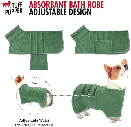 Tuff Pupper Fast Drying Dog Bath Robe | 800 GSM Plush Dog Towel - Image 4