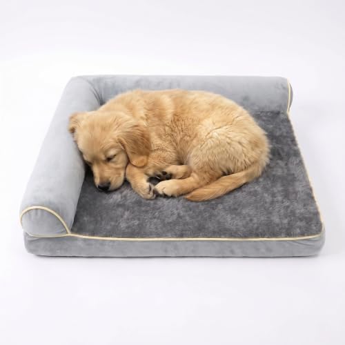 Orthopedic Small Dog Bed 20 x 16Inch, L Shaped Memory Foam Puppy Pet Bed by Unknown
