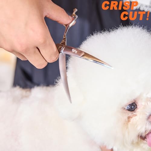 High-end Professional Dog Grooming Curved Scissors Pet Curved Shears 7 Inches - Image 6