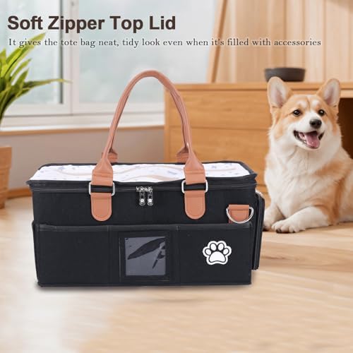 Felt Dog Grooming Bag, Portable Tote Bag - Image 4