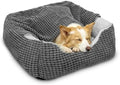 GASUR Dog Beds for Large Medium Small Dogs, Rectangle Cave Hooded Blanket Puppy by GASUR