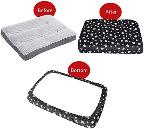 Waterproof Dog Bed Covers Replacement Lovely Black Star Print, 44x54 Inches - Image 4