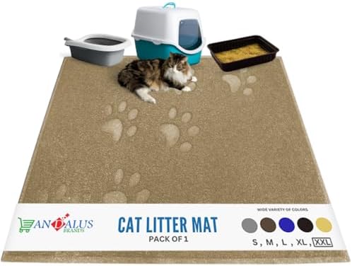 Andalus Jumbo Cat Litter Mat, Non-Slip & Easy to Clean Cat Litter Box Mat by AndalusBrand