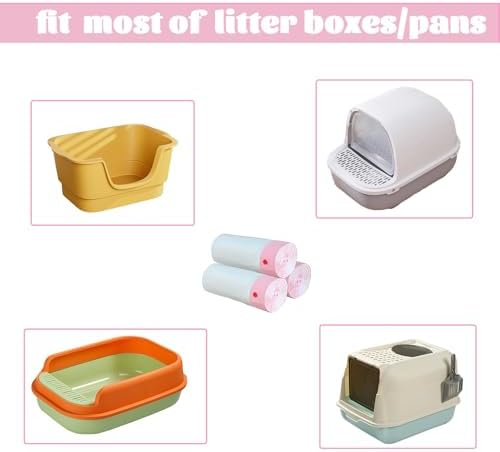 30 Count 37" x 18" Cat Litter Box Liners Large Drawstring Cat Litter Bags Pink - Image 7