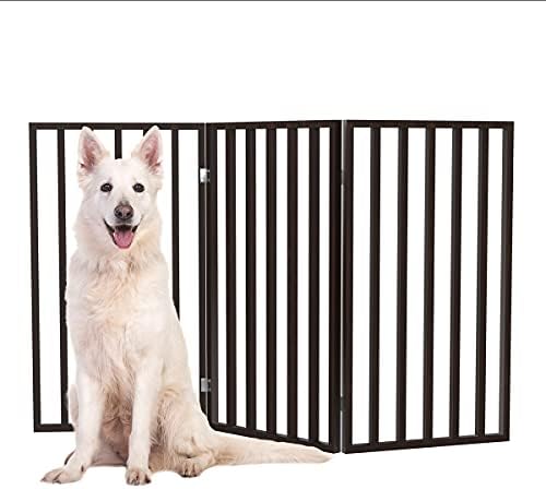 PETMAKER Pet Gate, 3 Panel Freestanding Dog Gate Indoor, 54” x 32” by PETMAKER