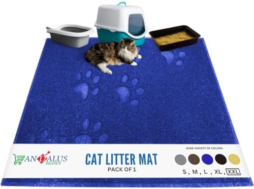 Andalus Jumbo Cat Litter Mat, Non-Slip & Easy to Clean Cat Litter Box Mat by AndalusBrand