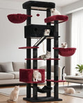 Gitelsnour Tall Cat Tree Tower for for Multiple Cats, Large Condo by Gitelnour