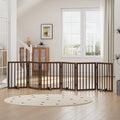Dog Gates for Doorways, Freestanding Foldable Dog Gate Indoor, Pet Gates for by Algherohein