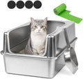 XL All Stainless Steel Cat Litter Box by Unknown