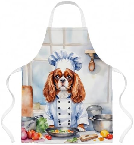 Caroline's Treasures Cavalier Spaniel The Chef Apron Cooking Kitchen Server by CarolinesTreasures