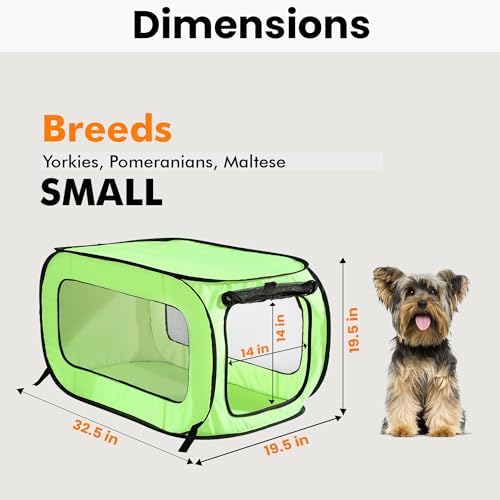 Portable Collapsible Pop Up Kennel, 32.5" L x 19.5" W x 19.5" H - Image 2