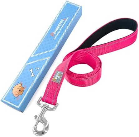 6 FT Basic Dog Leash for Large Dogs, Hot Pink - Image 6
