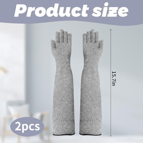 QYANGG Cat Grooming Gloves, Ultra-Flexible Pet Handling Sleeves: 15.7” - Image 2